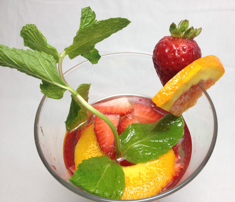 Strawberry Orange Mint Infused Water