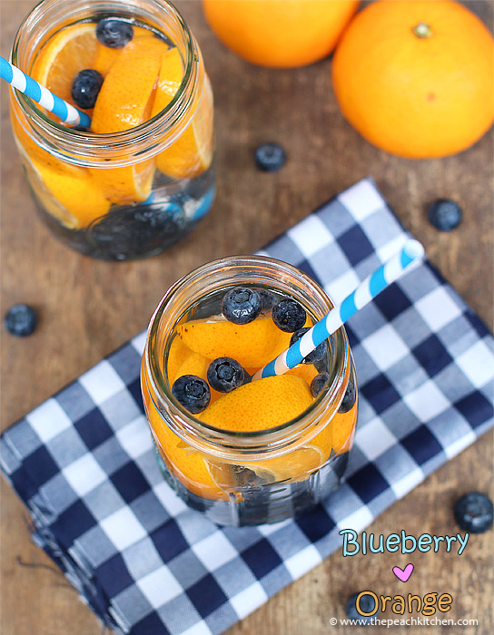 Blueberry and Orange Infused Water
