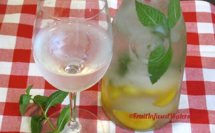 Peach Mint Detox Water